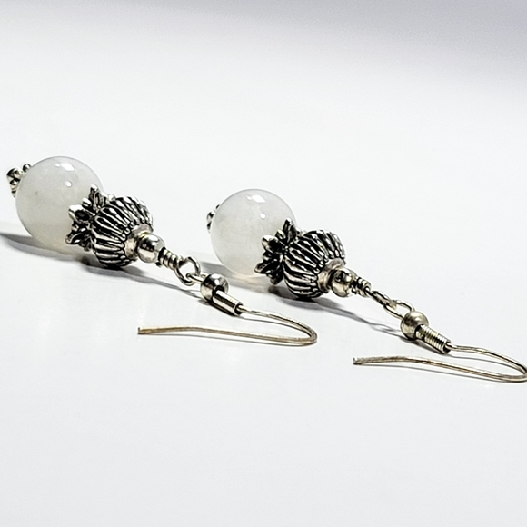 Moonstone Drop Earrings - Picture 6 of 11